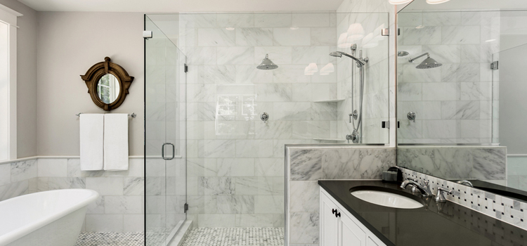 bathroom shower door installation in Oasis
